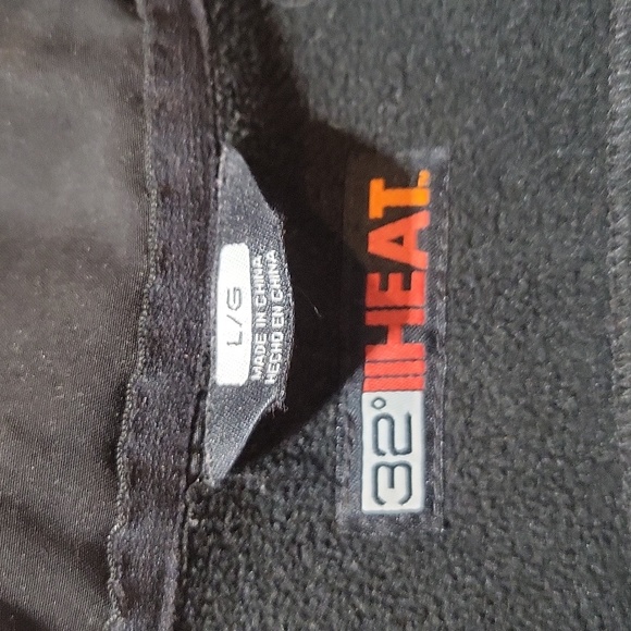 32 DEGREES HEAT Black Zip Up Fleeced Lined Jacket - Picture 2 of 11